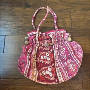 World Market EUC Boho Tote Bohemian Artsy Indie Festival Hippie Beaded